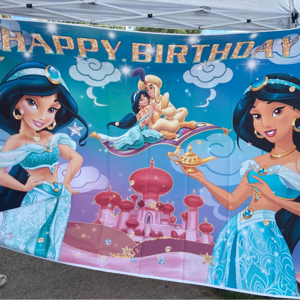 Princess Jasmine Birthday Party Backdrop
